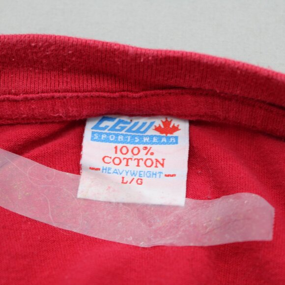 Calgary Flames Shirt (VTG) - Block Script with Logo - Men's Large - Picture 7 of 8